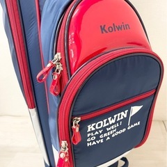 M【ほぼ未使用品】コルウィン(Kolwin) ゴルフ キャディーバッグ 8.5型 軽量 ポリ キャディバッグ レディース ゴルフ用品の画像