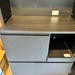 食器棚 レンジ台 キッチンキャビネット KCB-790 ブラックの画像
