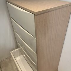ハイチェスト（5段：ナチュラルカラー）の画像