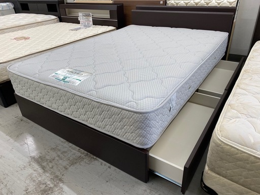 【愛品館 江戸川店 】 引き出し付き ダブルベッド FRANCE BED（フランスベッド）