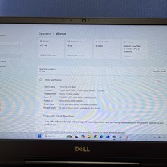 パソコン DELL G5 5590CPU: Core i7-9750H 約2.6GHz x 12 CPU RAM: 16 GB ハードドライブ1: SSD 512GB 超高速
の画像
