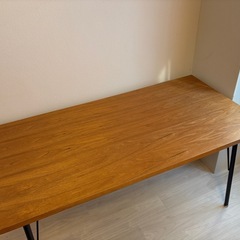 木製 長方形テーブル 作業台　の画像