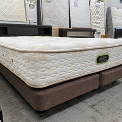 【愛品館 江戸川店 】 2分割スプリングボトムダブルベッド SIMMONS（シモンズ）の画像