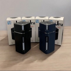 最終値下げ‼️新品 Uru 加湿器 URUPILLAR ピラー型 USB充電式 ミニ加湿器 ブラック 2個 ネイビー 2個 開封のみ 4個セット 通電確認済みの画像