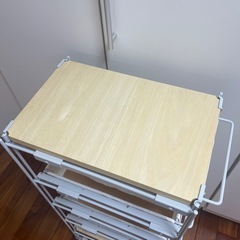 【無印良品】木製棚スチールユニットシェルフ　グレーの画像
