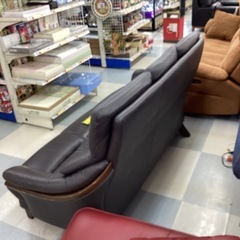 🛋️春日市🛋️ハイバック3人掛け本革ソファ🛋️NITORI🛋️ニトリ🛋️ハイバック🛋️3人掛け🛋️本革🛋️定価59,900円🛋️N o1866の画像