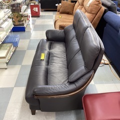 🛋️春日市🛋️ハイバック3人掛け本革ソファ🛋️NITORI🛋️ニトリ🛋️ハイバック🛋️3人掛け🛋️本革🛋️定価59,900円🛋️N o1866の画像