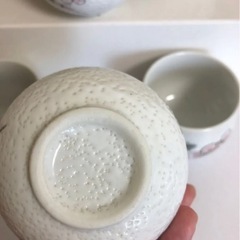 ゆのみ　　湯呑み茶碗　梅　お茶　花　白の画像