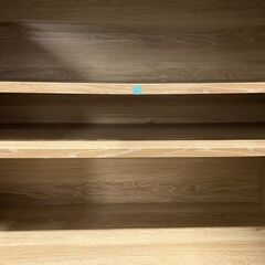 シギヤマ家具 サイドボード/キャビネット 幅80 クロスタイム80 OAK ルーバーデザイン 北欧風 リビング収納 中古家具 店頭引取歓迎 R9899の画像