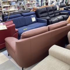 🛋️春日市🛋️2P本革ソファ🛋️ソファー🛋️本革🛋️2人用🛋️定価58,000円🛋️茶色🛋️No1785の画像