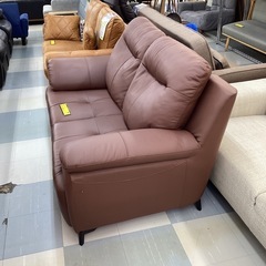 🛋️春日市🛋️2P本革ソファ🛋️ソファー🛋️本革🛋️2人用🛋️定価58,000円🛋️茶色🛋️No1785の画像
