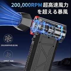 新品: エアダスター 充電式 ブロワー 洗車 電動エアダスター 超強力 小型 高速回転の画像