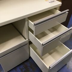 ★リユースのサカイ横浜南店★YM1331 パモウナ レンジボード ホワイト W90×D50×H179 クリーニング済みの画像