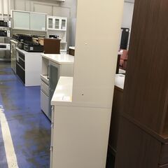 ★リユースのサカイ横浜南店★YM1331 パモウナ レンジボード ホワイト W90×D50×H179 クリーニング済みの画像