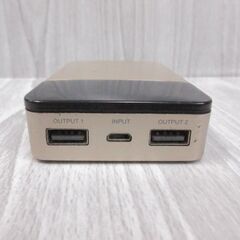 ( M-708 )モバイルバッテリー グリーンハウス GH-BTD100-GD10000mAh ゴールド 金色 PSEマーク認証 中古 動作確認済みの画像