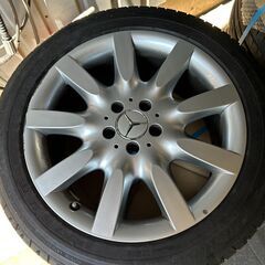 メルセデスベンツS（W221）　純正ホールとタイヤ（255/45R18）4本セットの画像