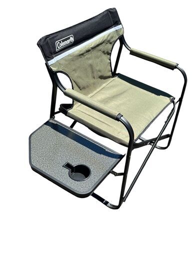 Coleman アウトドアチェア テーブル付き グリーン サイドテーブル付デッキチェア(オリーブ)の通販｜キャンプ用品の