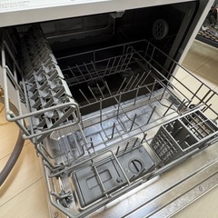 SAMKYO 食洗機 工事不要 大容量 食器洗い乾燥機 家庭用 2~5人用 31点 食洗器 食器洗浄機  折りたたみ給水バケツ付きT60 ホワイトの画像