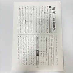 開成教育セミナー 夏期講習 問題集 国語5Aの画像