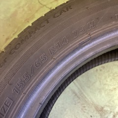無料タイヤ　155/65R14【1217】の画像