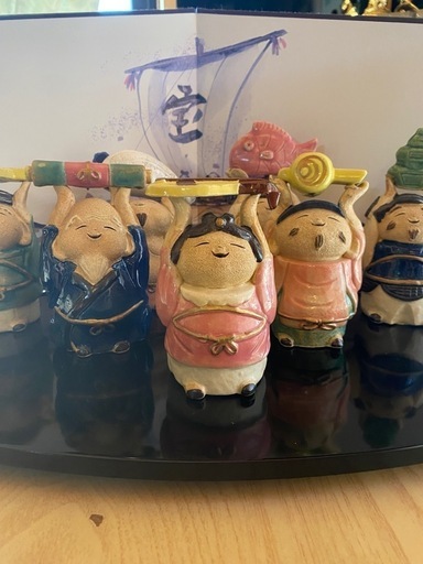 たち吉 陶器　七福神 縁起かつぎ 置物　フルセット　 激レア　定価5万円以上 たち吉 陶器 七福神 縁起かつぎ 置物 フルセット 激レア 定価5万