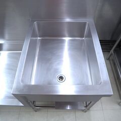 ステンレス変形二槽シンク　リユース品　価格　33,000円の画像