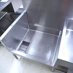 ステンレス変形二槽シンク　リユース品　価格　33,000円の画像