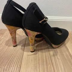 【美品】STARGIRL 花柄ヒールパンプス LL(24.5-25cm)の画像