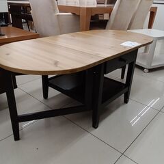 ★リユースのサカイ日立店★HJ7266  伸縮式テーブル ナチュラルブラウン H52×D65×W50～139 クリーニング済み の画像