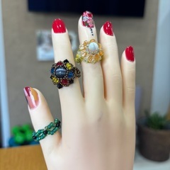 ビーズの指輪⭐︎10個！の画像