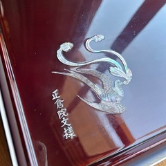⭐︎まとめて6こ⭐︎螺鈿細工　お盆　和盆　正倉院文様　漆　の画像