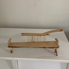 ミニベンチ　木製　　ミニチュア飾り用の画像