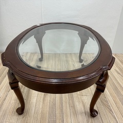 【トレファクマーケット千葉おゆみ野店】ご来店いただける方限定！ETHAN ALLEN ローテーブル ガラス天板 ブラウンのご紹介です！の画像
