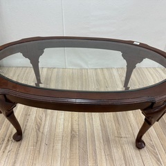 【トレファクマーケット千葉おゆみ野店】ご来店いただける方限定！ETHAN ALLEN ローテーブル ガラス天板 ブラウンのご紹介です！の画像