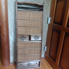 和風　木製 竹製のつい立て　　　　　　　　　パーテンションの画像