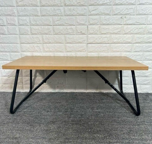 無印良品 折りたたみローテーブル 幅90cm オーク材 テーブル 机 D009