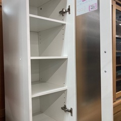 リユースマン倉敷、スリム食器棚、ホワイト、キッチン収納、棚
の画像