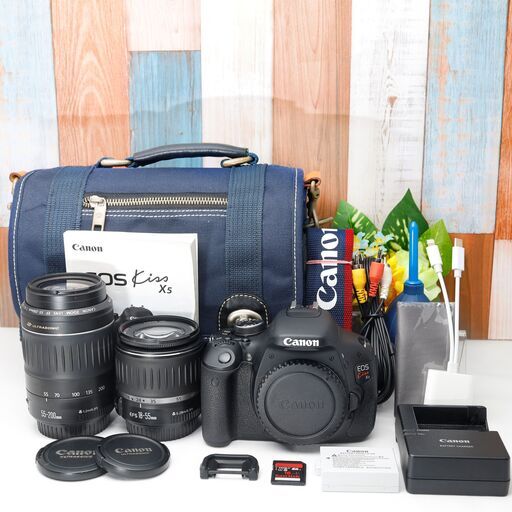 【カメラバッグつき】Canon EOS Kiss X5 ダブルレンズセット ✨スポーツ観戦✨Canon Kiss X5 ダブルレンズ✨すぐに使える✨初心者✨