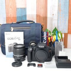 【全国送料無料】 Canon EOS Kiss X5✨ショット数わずか カメラバッグ付き レンズセット ズームセット✨ 届いたらすぐに使えます✨ キヤノン キャノンの画像