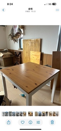愛知県引取限定♫美品　イケア　テーブル IKEA イケア 丸形 ダイニングテーブル カフェテーブル DOCKSTA