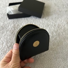 皇居限定お財布小銭入れ本革黒革の画像