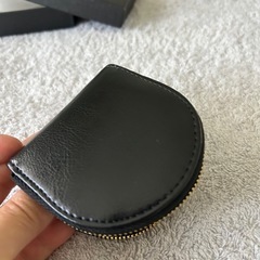 皇居限定お財布小銭入れ本革黒革の画像