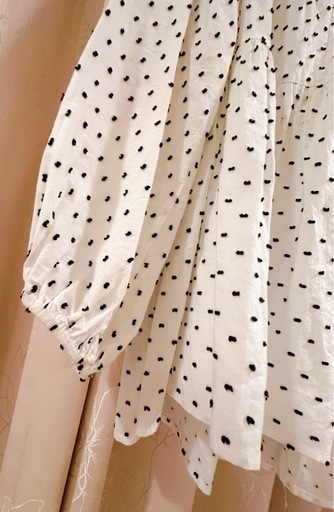 ドット柄オーガニックコットンティアードチュニック /