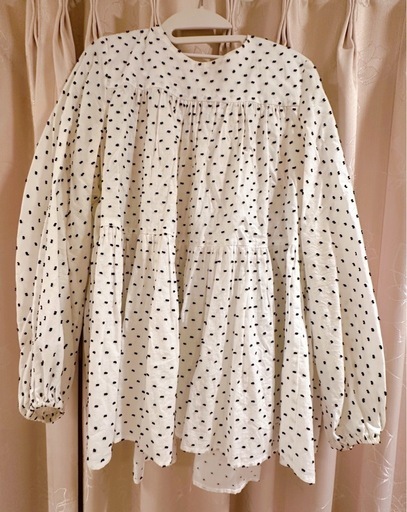 ドット柄オーガニックコットンティアードチュニック / ドット柄オーガニックコットンティアードチュニック /