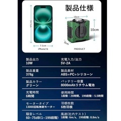 腰掛け扇風機 冷却プレート内蔵 携帯扇風機 ベルトファン 多機能 クーラー機能の画像