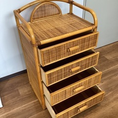 ラタンチェスト【町田市再生家具】251301の画像