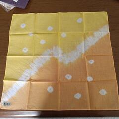 伝統工芸有松絞りのハンカチ　未使用300円の画像