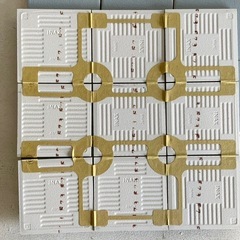 イナックス 外装タイル 9枚シート 3セット 薄い水色 レトロタイルの画像