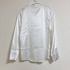 新品【Lサイズ】シャツ ブラウス 長袖 オシャレ ホワイト レディース リボンの画像