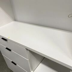 NITORI/ニトリ キッチンボード エトナ105KB-WH ホワイト 幅105cm レンジボード 食器棚 ① 中古家具 店頭引取歓迎 R9883の画像